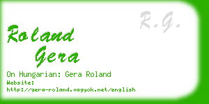 roland gera business card